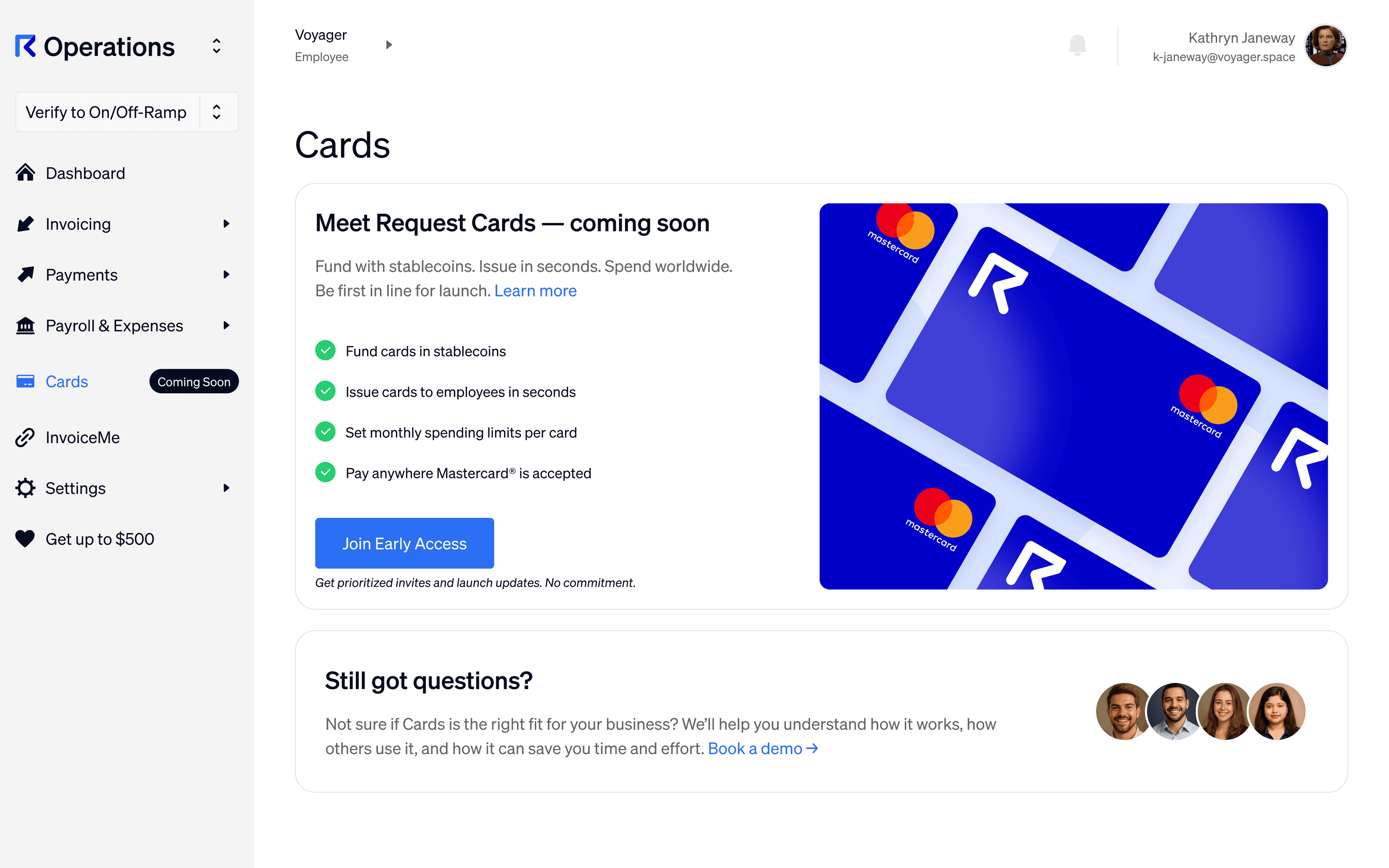 Corporate cards that work globally — Request Finance